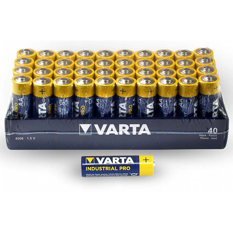 Щелочные батарейки АА Varta Alkaline Varta Industrial Pro LR6 1.5V упаковка 40 шт
