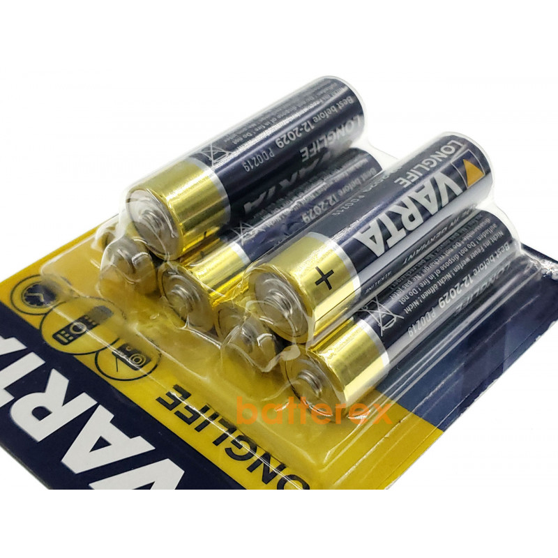 Батарейки АА LR6 Varta Alkaline Longlife 1.5V блистер 6 шт.