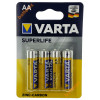 Батарейки солевые АА Varta Superlife Zinc-Carbon R6 1.5V - 4 шт. в блистере