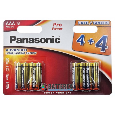 Батарейки щелочные AAA Panasonic Pro Power Alkaline LR03 1.5V - 8 шт. в блистере