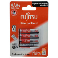 Батарейки ААА Alkaline Fujitsu Universal Power LR03 1.5V - 4 шт. в блистере