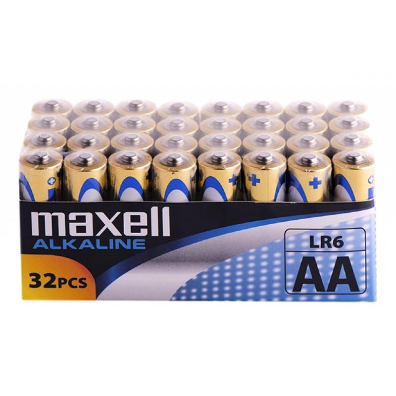 Батарейки минипальчиковые AAA Maxell Alkaline 1.5V LR03 - упаковка 32 шт.