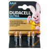 Батарейки АAА LR03 1.5V Duracell Alkaline Ultra Powercheck - 4 шт. в блистере