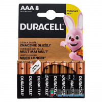 Батарейки АAА Alkaline Duracell LR03 1.5V - упаковка 8 шт.