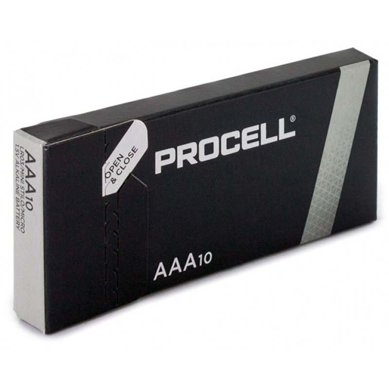 Батарейки щелочные ААА Duracell Procell Alkaline LR03 1.5V - упаковка 10 шт.