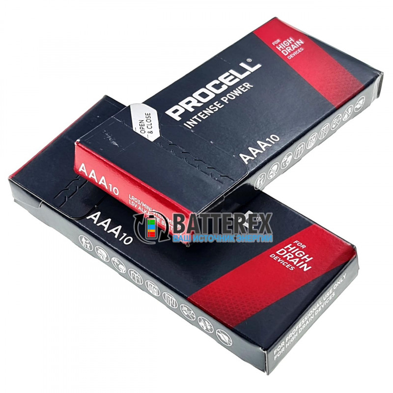 Батарейки ААА Duracell Procell Intense Alkaline LR03 1.5V упаковка 10 шт.