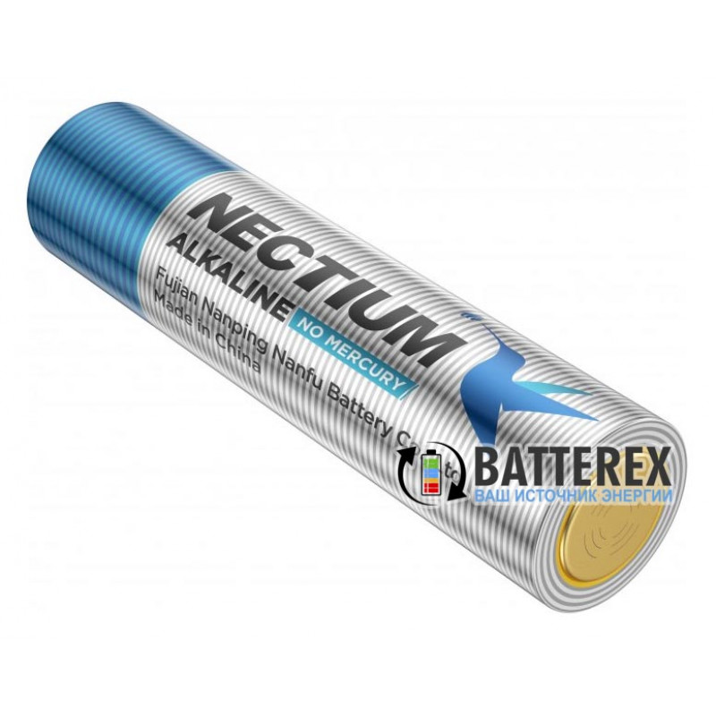 Батарейки AA LR03 Alkaline Nectium Golden 1.5V с позолоченным контактом минус для лучшей токоотдачи