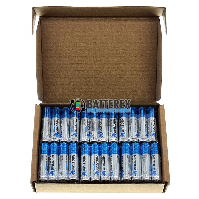 Батарейки AAA LR03 Alkaline Nectium Golden 1.5V с позолоченным контактом минус для лучшей токоотдачи - упаковка 48 шт Батарейки AAA LR03 Alkaline Nectium Golden 1.5V с позолоченным контактом минус для лучшей токоотдачи - упаковка 48 шт