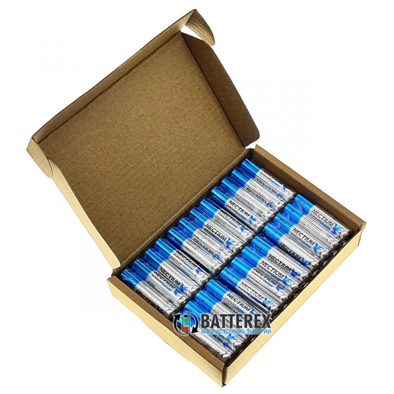 Батарейки AAA LR03 Alkaline Nectium Golden 1.5V с позолоченным контактом минус для лучшей токоотдачи - упаковка 48 шт Батарейки AAA LR03 Alkaline Nectium Golden 1.5V с позолоченным контактом минус для лучшей токоотдачи - упаковка 48 шт