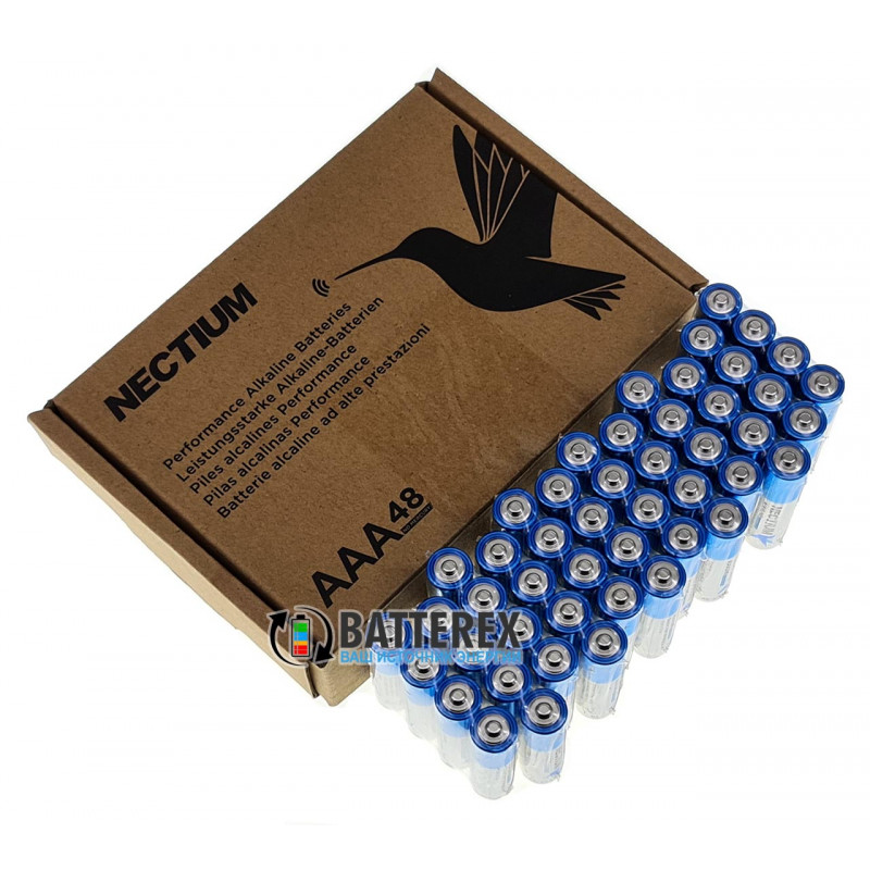 Батарейки AAA LR03 Alkaline Nectium Golden 1.5V с позолоченным контактом минус для лучшей токоотдачи - упаковка 48 шт Батарейки AAA LR03 Alkaline Nectium Golden 1.5V с позолоченным контактом минус для лучшей токоотдачи - упаковка 48 шт