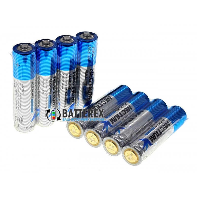 Батарейки AAA LR03 Alkaline Nectium Golden 1.5V с позолоченным контактом минус для лучшей токоотдачи - упаковка 48 шт Батарейки AAA LR03 Alkaline Nectium Golden 1.5V с позолоченным контактом минус для лучшей токоотдачи - упаковка 48 шт