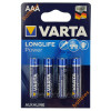 Батарейки ААА LR03 Varta Alkaline Longlife Power 1.5V блистер 4 шт.
