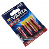 Батарейки щелочные АAА Varta MAX TECH Alkaline LR03 1.5V - блистер 4 шт.