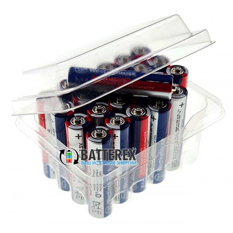 Батарейки ААА Westinghouse Super Heavy Duty R03 1.5V - выгодная упаковка на 24 шт Батарейки ААА Westinghouse Super Heavy Duty R03 1.5V - выгодная упаковка на 24 шт