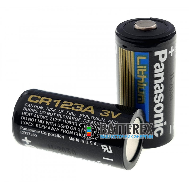 Батарейка CR123A Panasonic Lithium 3V промышленная - Made in USA Батарейка CR123A Panasonic Lithium 3V промышленная - Made in USA