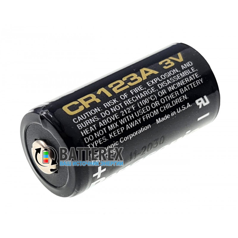 Батарейка CR123A Panasonic Lithium 3V промышленная - Made in USA Батарейка CR123A Panasonic Lithium 3V промышленная - Made in USA