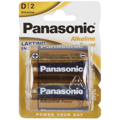 Батарейки D LR20 Panasonic Alkaline Power 1.5V - 2 шт. в блистере