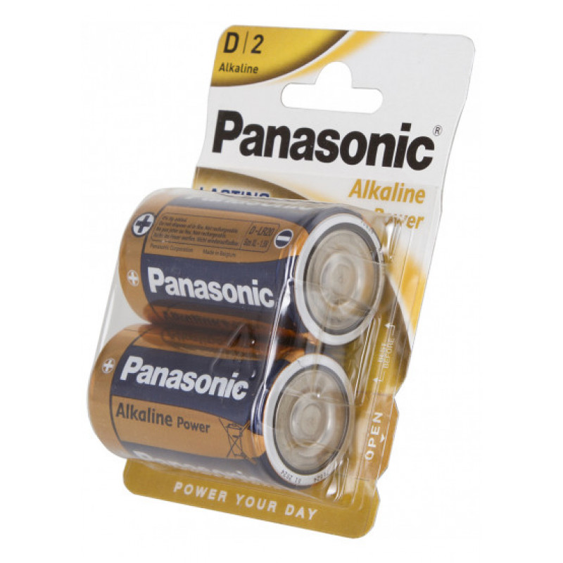 Батарейки D LR20 Panasonic Alkaline Power 1.5V 2 шт. в блистере Батарейки D LR20 Panasonic Alkaline Power 1.5V 2 шт. в блистере