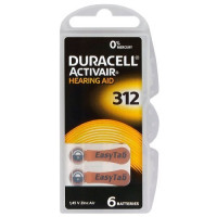 Duracell Activair 312 PR41 - батарейки для слухового аппарата - 6 шт. в упаковке (цена за упаковку) Duracell Activair 312 PR41 - батарейки для слухового аппарата - 6 шт. в упаковке (цена за упаковку)