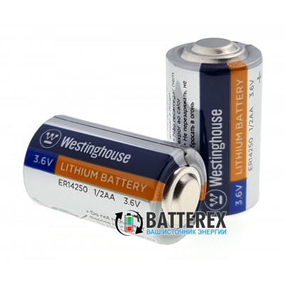 Батарейка литиевая 14250 1/2AA ER14250 Westinghouse 3.6V (+выводы под пайку под заказ)