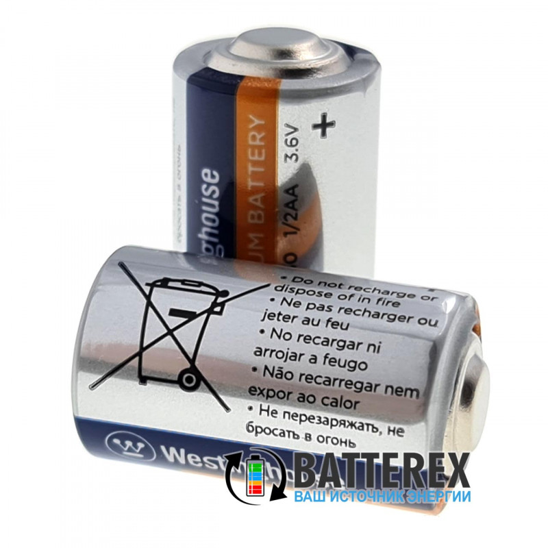 Батарейка литиевая Westinghouse 1/2AA ER14250 3.6V Батарейка литиевая Westinghouse 1/2AA ER14250 3.6V