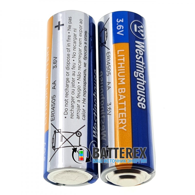 Батарейка литиевая 14505 AA ER14505 Westinghouse 3.6V LiSOCl2 (+выводы под пайку под заказ) Батарейка литиевая 14505 AA ER14505 Westinghouse 3.6V LiSOCl2 (+выводы под пайку под заказ)