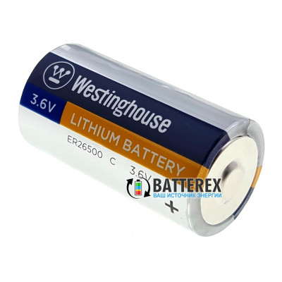 Батарейка литиевая 26500 C ER26500 Westinghouse 3.6V LiSOCl2 (+выводы под пайку под заказ)