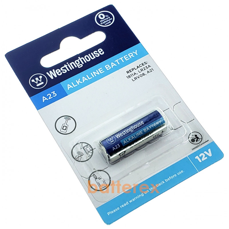 Батарейка А23 Westinghouse Alkaline 12V (12 вольт) - типоразмеры LRV08, LR23A, А21, 1811A Батарейка А23 Westinghouse Alkaline 12V (12 вольт) - типоразмеры LRV08, LR23A, А21, 1811A