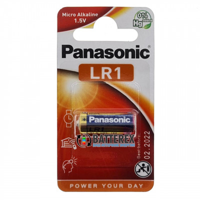 Батарейка LR1 Panasonic Cell Power 1.5V Micro Alkaline (R1, E90, AM5, 910A, MN9100, N, 4901)