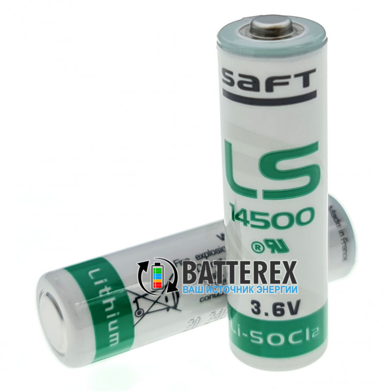 Батарейка SAFT LS 14500 AA STD 3,6V литиевая LiSOCl2 Made in France