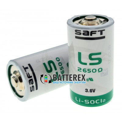 Батарейка литиевая SAFT LS 26500 C STD 3,6V LiSOCl2 Made in France (+выводы под пайку под заказ)