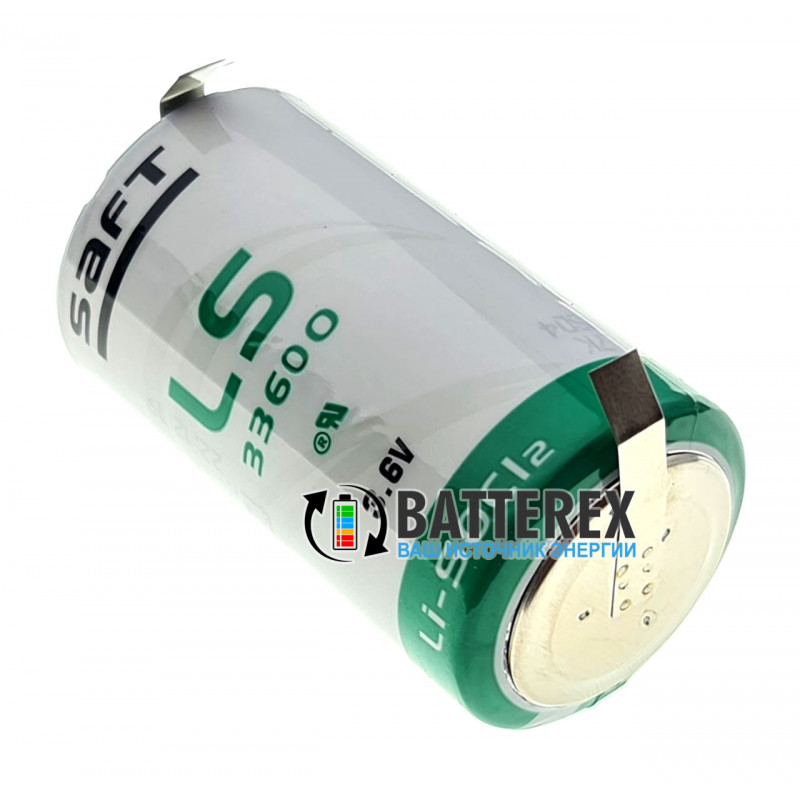 Батарейка SAFT LS 33600 D STD 3,6V с выводами для пайки