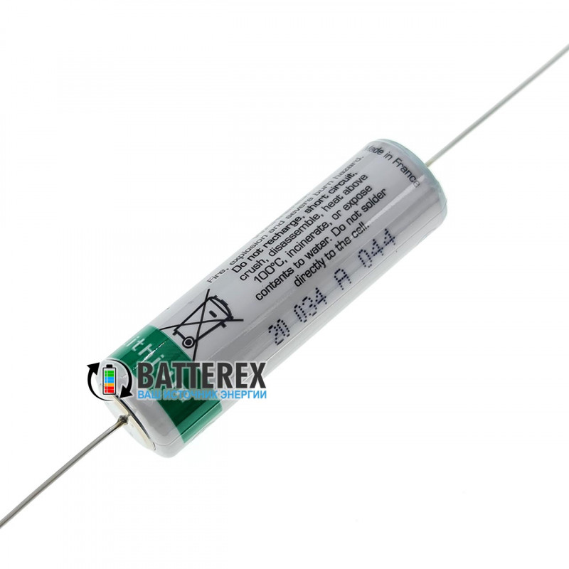 Батарейка литиевая SAFT LS 14500 AA CNA 3,6V LiSOCl2 с выводами под пайку - Made in France Батарейка литиевая SAFT LS 14500 AA CNA 3,6V LiSOCl2 с выводами под пайку - Made in France