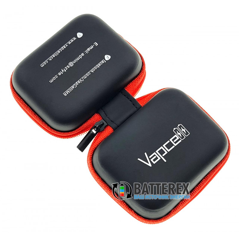 Чехол-кейс Vapcell VPC-02 на змейке на 2-4 аккумулятора 18650 или аксессуаров (чёрный/красный) Чехол-кейс Vapcell VPC-02 на змейке на 2-4 аккумулятора 18650 или аксессуаров (чёрный/красный)