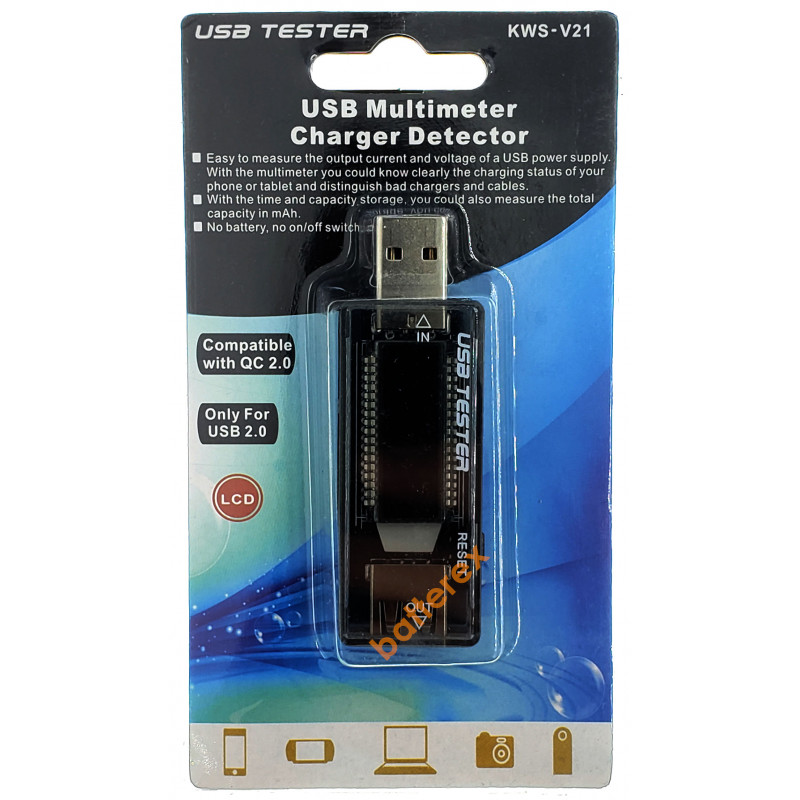 USB Tester Charger Doctor KWS-V21 - USB тестер для измерения напряжения, тока и ёмкости USB Tester Charger Doctor KWS-V21 - USB тестер для измерения напряжения, тока и ёмкости
