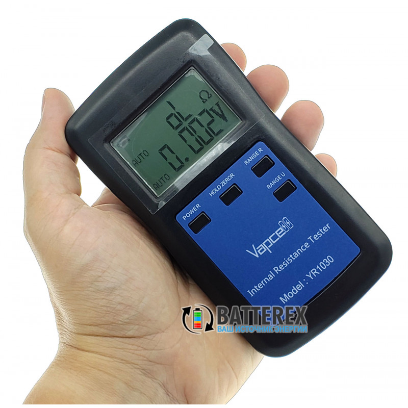 Тестер Vapcell YR1030 внутреннего сопротивления и напряжения аккумуляторов