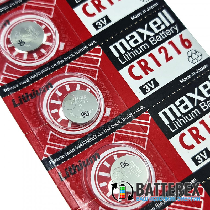 Батарейка CR1216 Maxell Lithium 3V Made in Japan