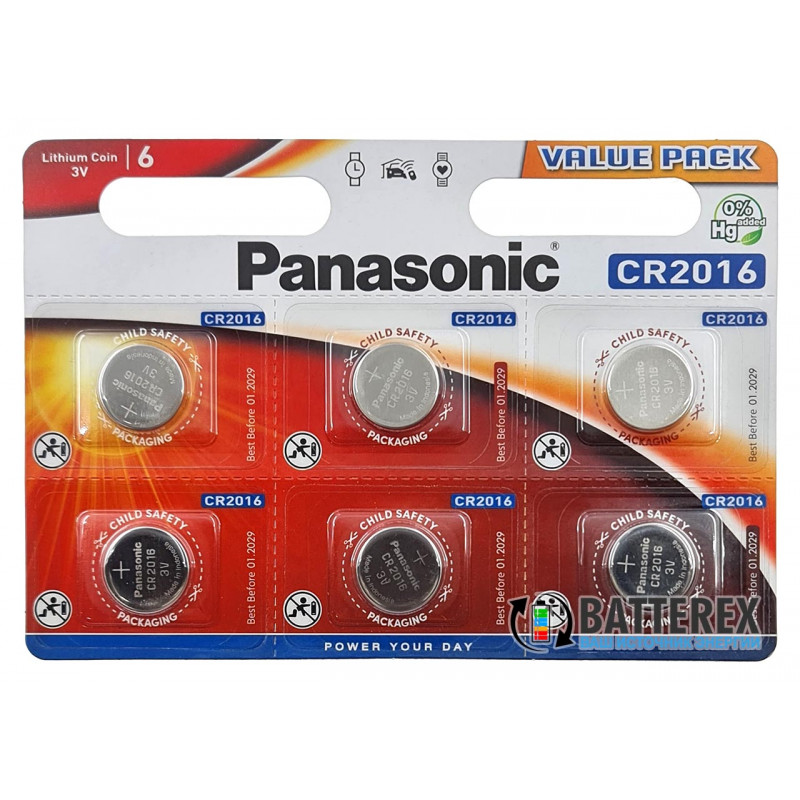 Батарейка CR2016 Panasonic Lithium Power 3V