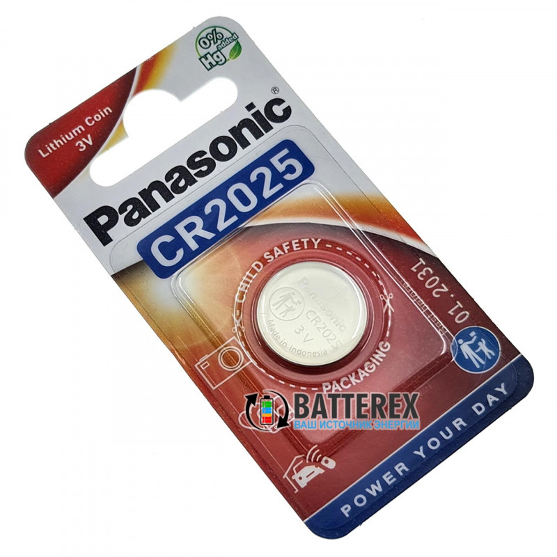 Батарейка CR2025 Panasonic Lithium Power 3V - 1 шт. в блистере Батарейка CR2025 Panasonic Lithium Power 3V - 1 шт. в блистере