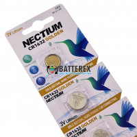 Батарейка CR1632 Nectium Golden 3V с позолоченным контактом минус - поштучно - цена за 1 шт.