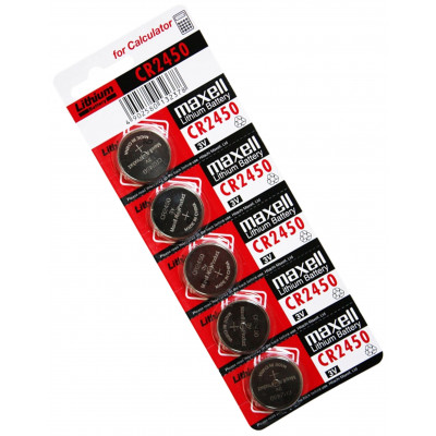Батарейка CR2450 Maxell Lithium 3V - поштучно - цена за 1 шт.