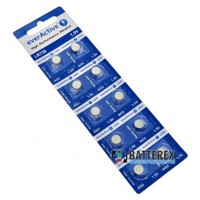 Батарейка LR41 AG3 Everactive Alkaline 1,5V (LR736 384 392 SR41) - цена за 1 шт.