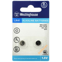 Батарейка LR41 Westinghouse Alkaline 1,5V (AG3 LR736 384 392 SR41) - 2 шт. в блистере