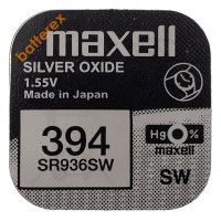 Батарейка 394 SR936SW AG9 Maxell Silver Oxide 1,55V Made in Japan