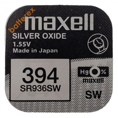 Батарейка 394 SR936SW AG9 Maxell Silver Oxide 1,55V Made in Japan