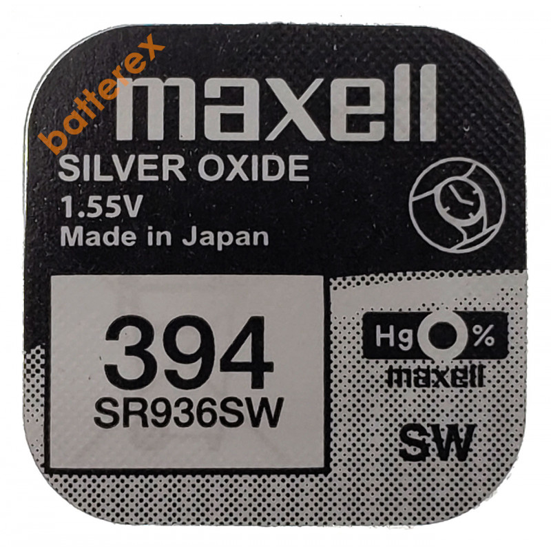 Батарейка 394 SR936SW Maxell Silver Oxide 1,55V Made in Japan