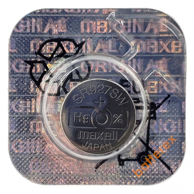 Батарейка 395 SR927SW Maxell Silver Oxide 1,55V Made in Japan