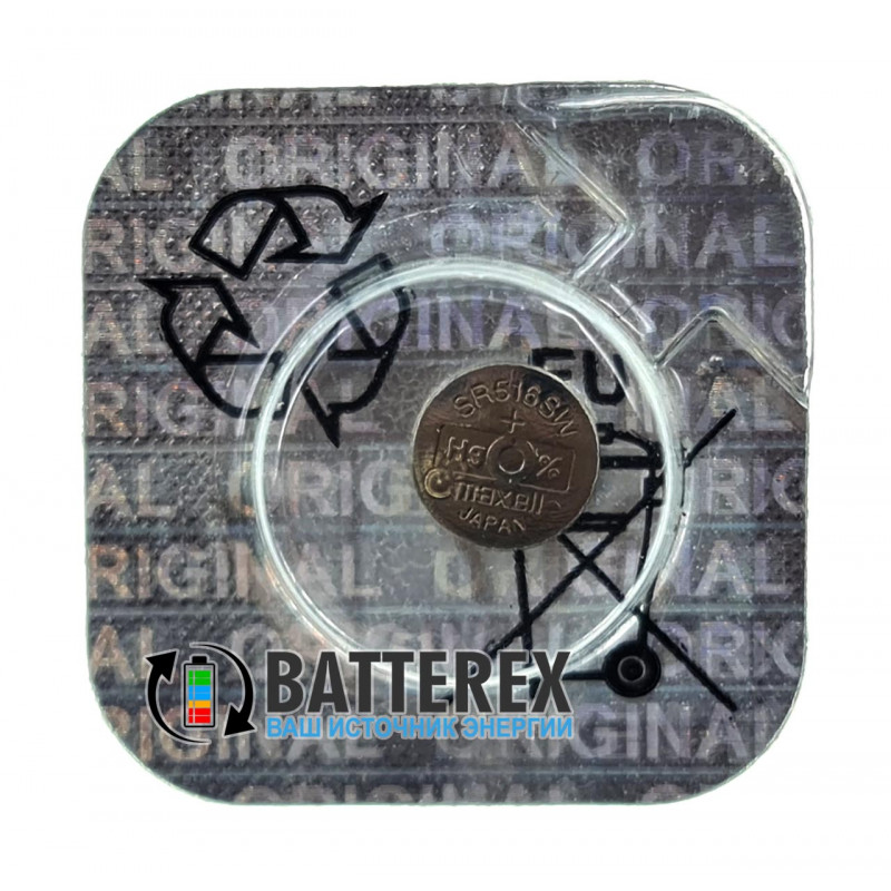 Батарейка для часов 317 SR516SW Maxell Silver Oxide 1,55V Made in Japan