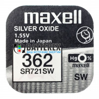Батарейка 362 SR721SW Maxell Silver Oxide 1,55V Made in Japan