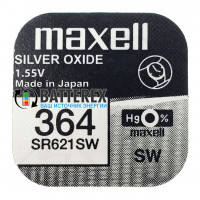 Батарейка 364 SR621SW Maxell Silver Oxide 1,55V Made in Japan